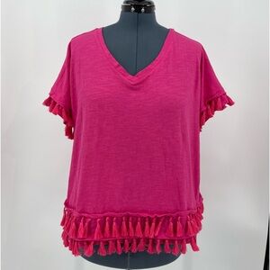 ISELA WOMENS XXL PINK TOP, SHORT SLEEVES , VERY GOOD CONDITION, PREOWNED